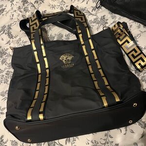 Versace Parfums tote bag with cross body strap